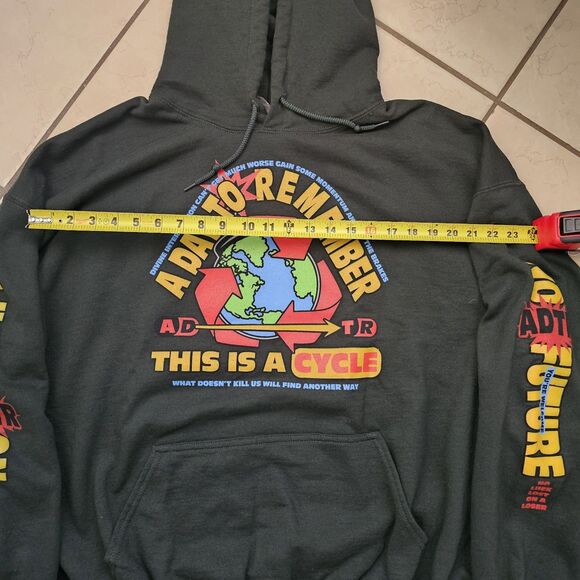 A Day To Remember Forest Green Drawstring Tour Hoodie This Is A Cycle Mens 2XL - Picture 9 of 13